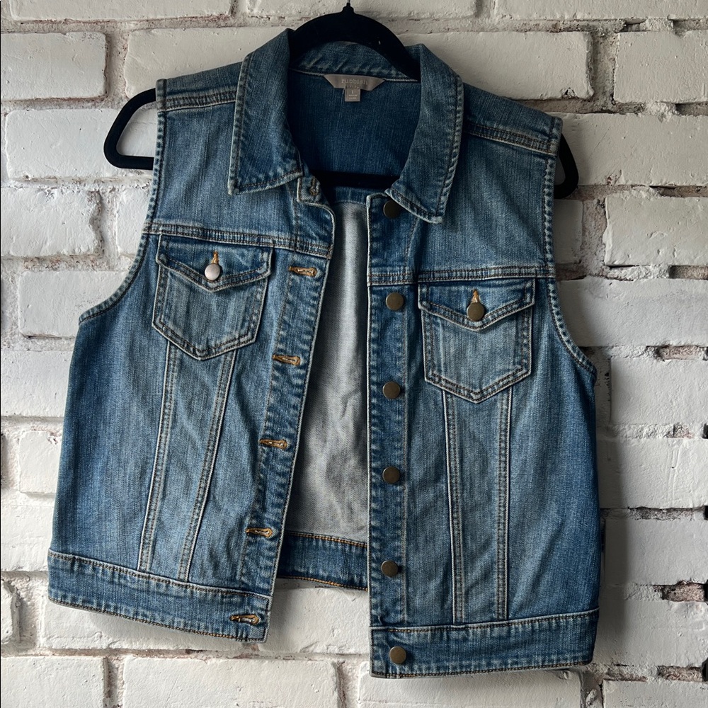 Rubbish Medium Wash Blue Denim Vest